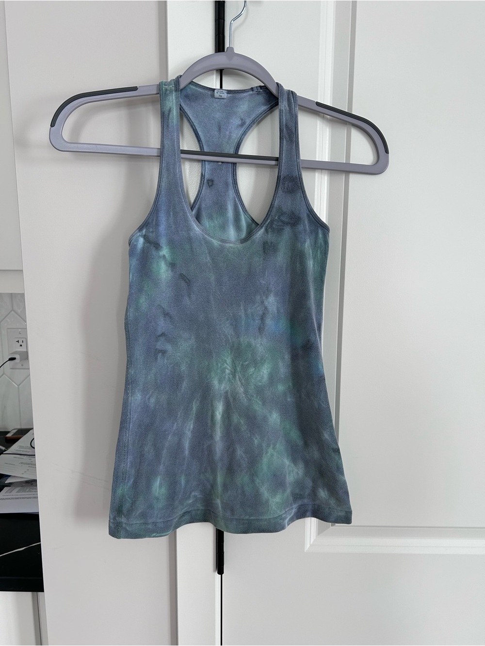 Lululemon Tie-Dye Racerback Tank Top Blue Green Athletic Casual Summer Top